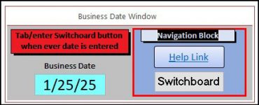 Business Date Window