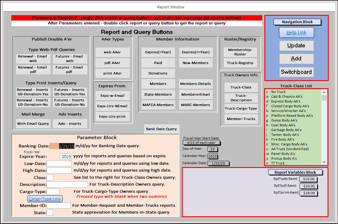 Report Window